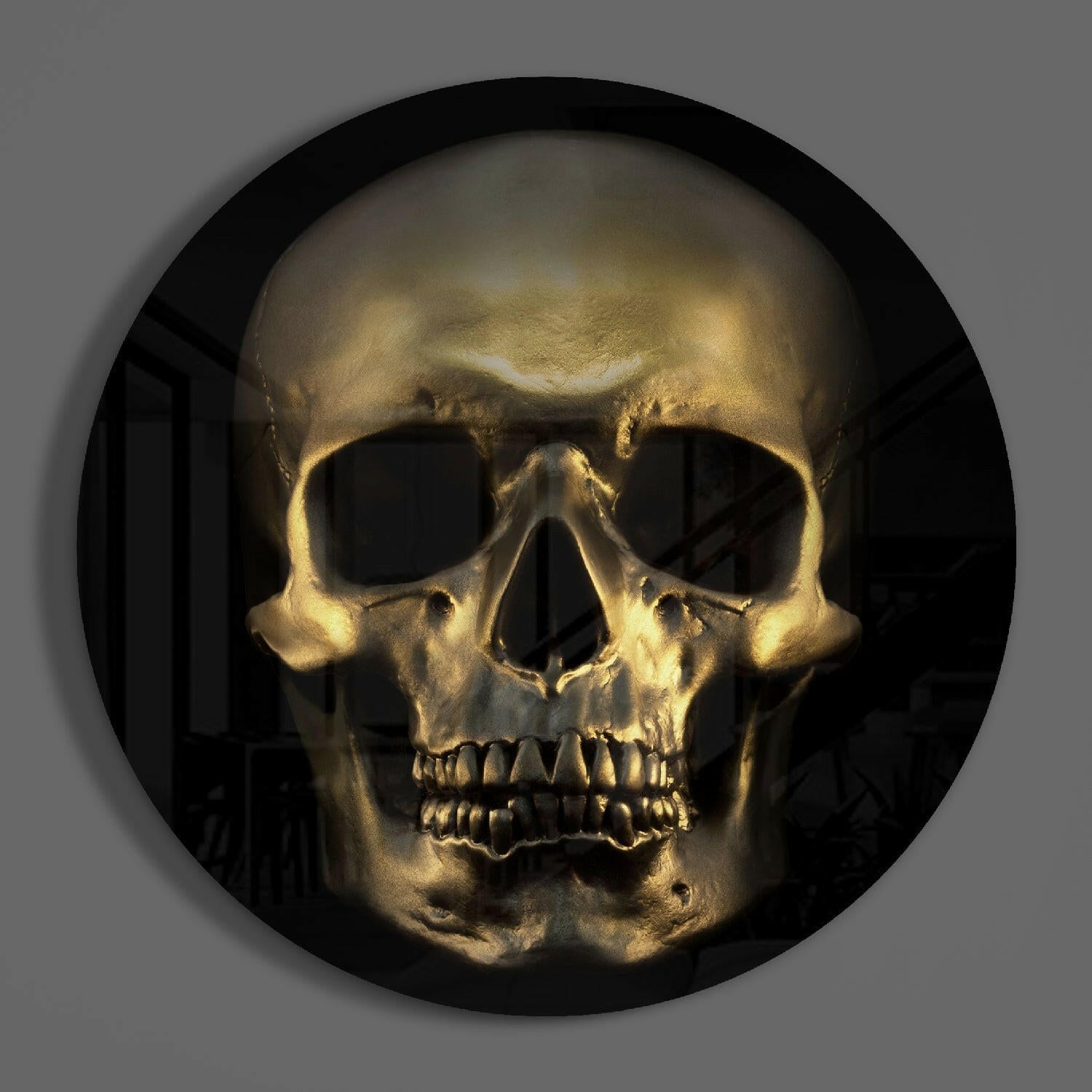 Skull Glass Wall Art.