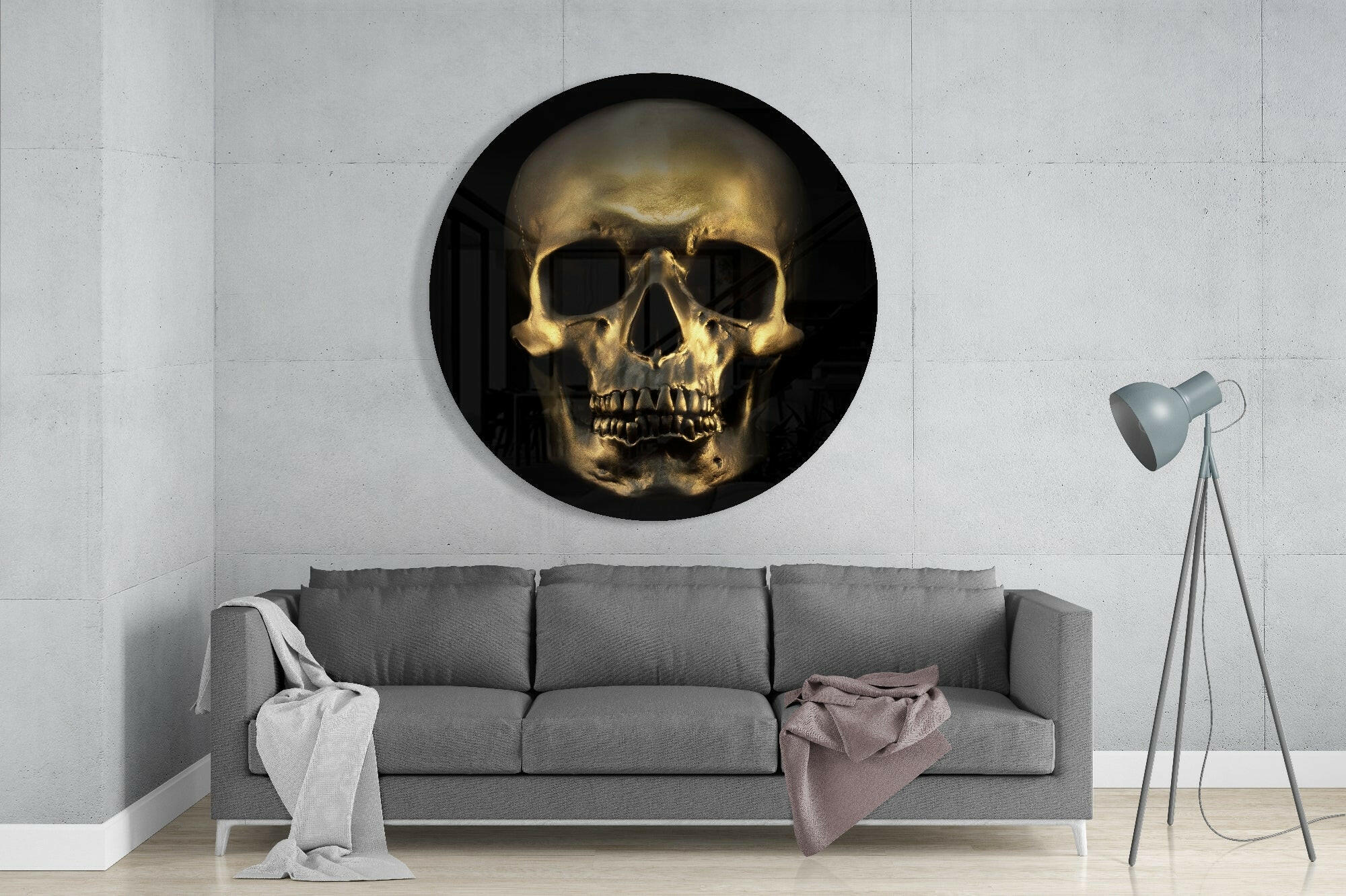 Skull Glass Wall Art.