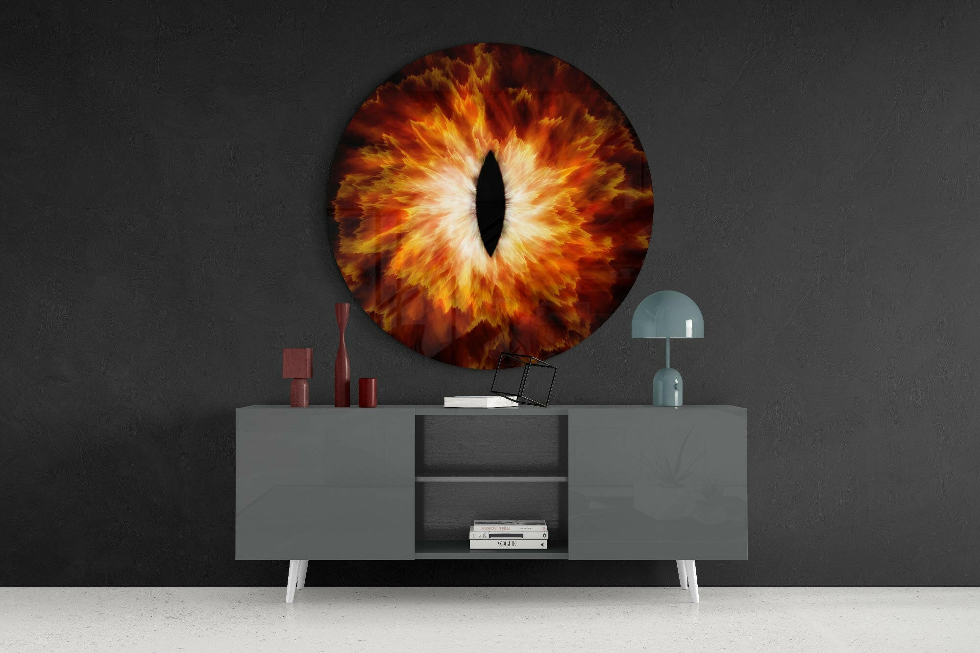 Fire Eye Glass Wall Art.