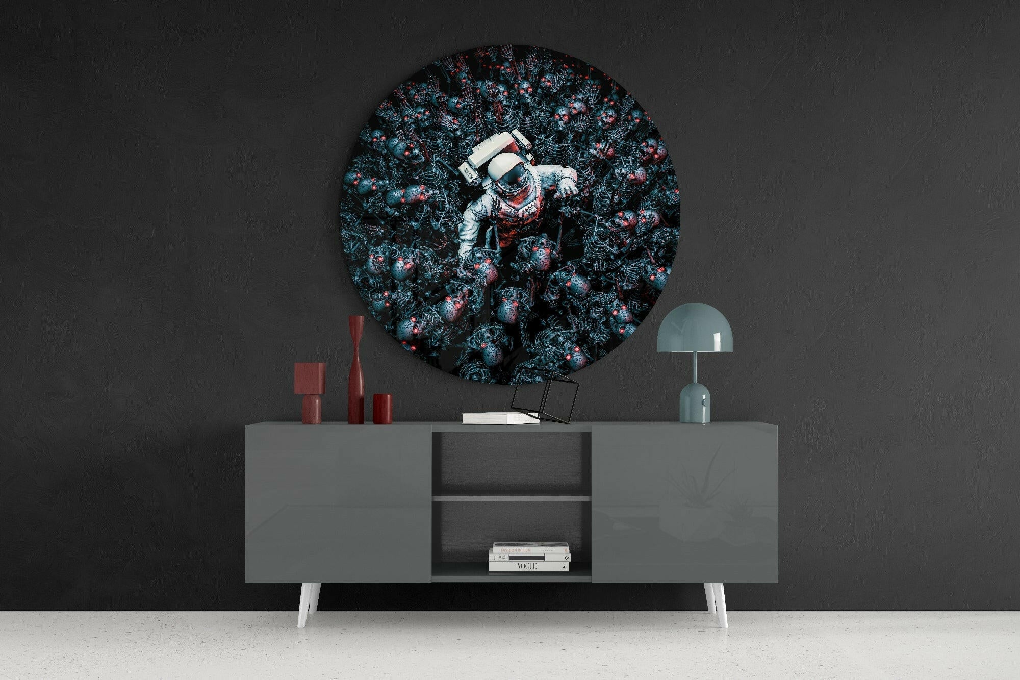 Android Cemetery Glass Wall Art.