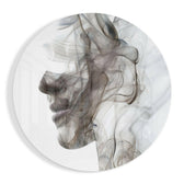 Smoke Face Glass Wall Art.
