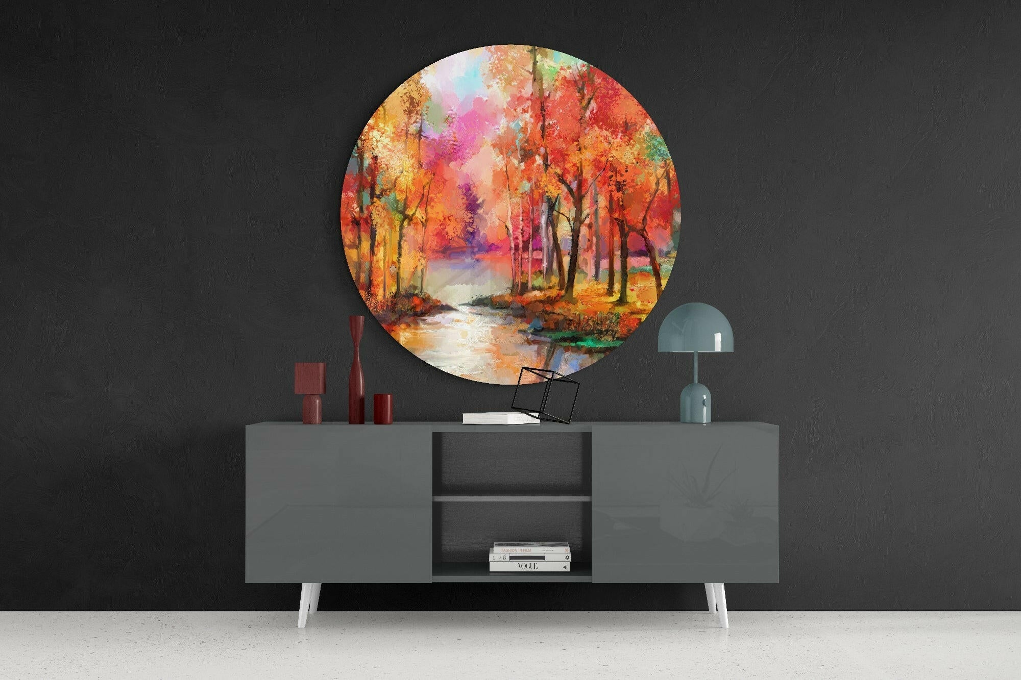 Colors of the Forest Glass Wall Art.
