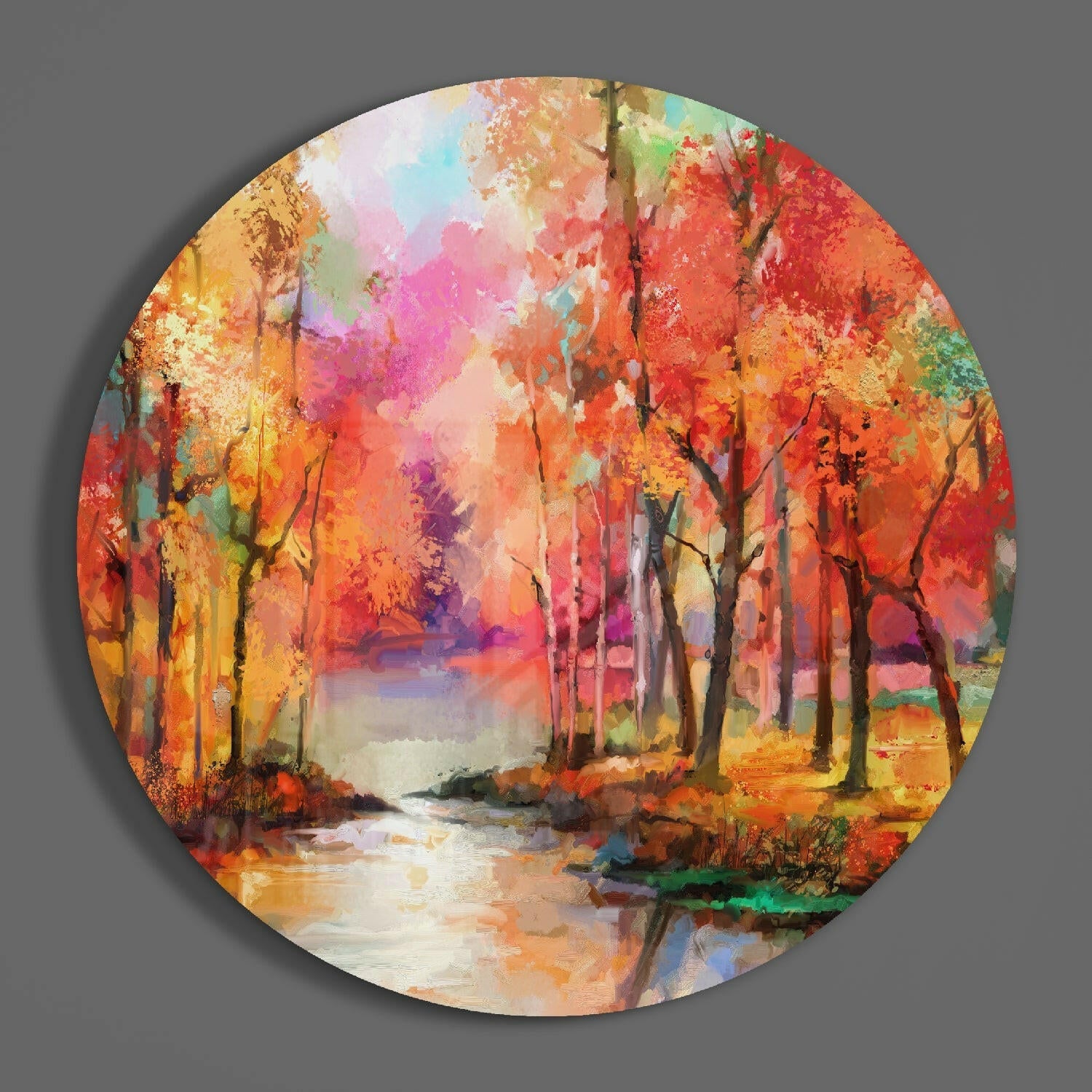 Colors of the Forest Glass Wall Art.