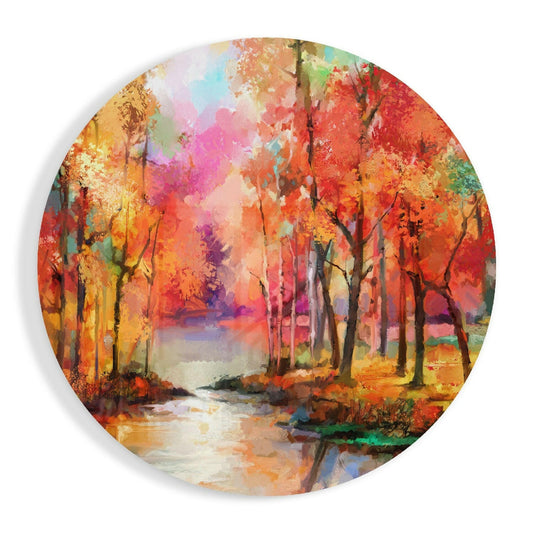 Colors of the Forest Glass Wall Art.
