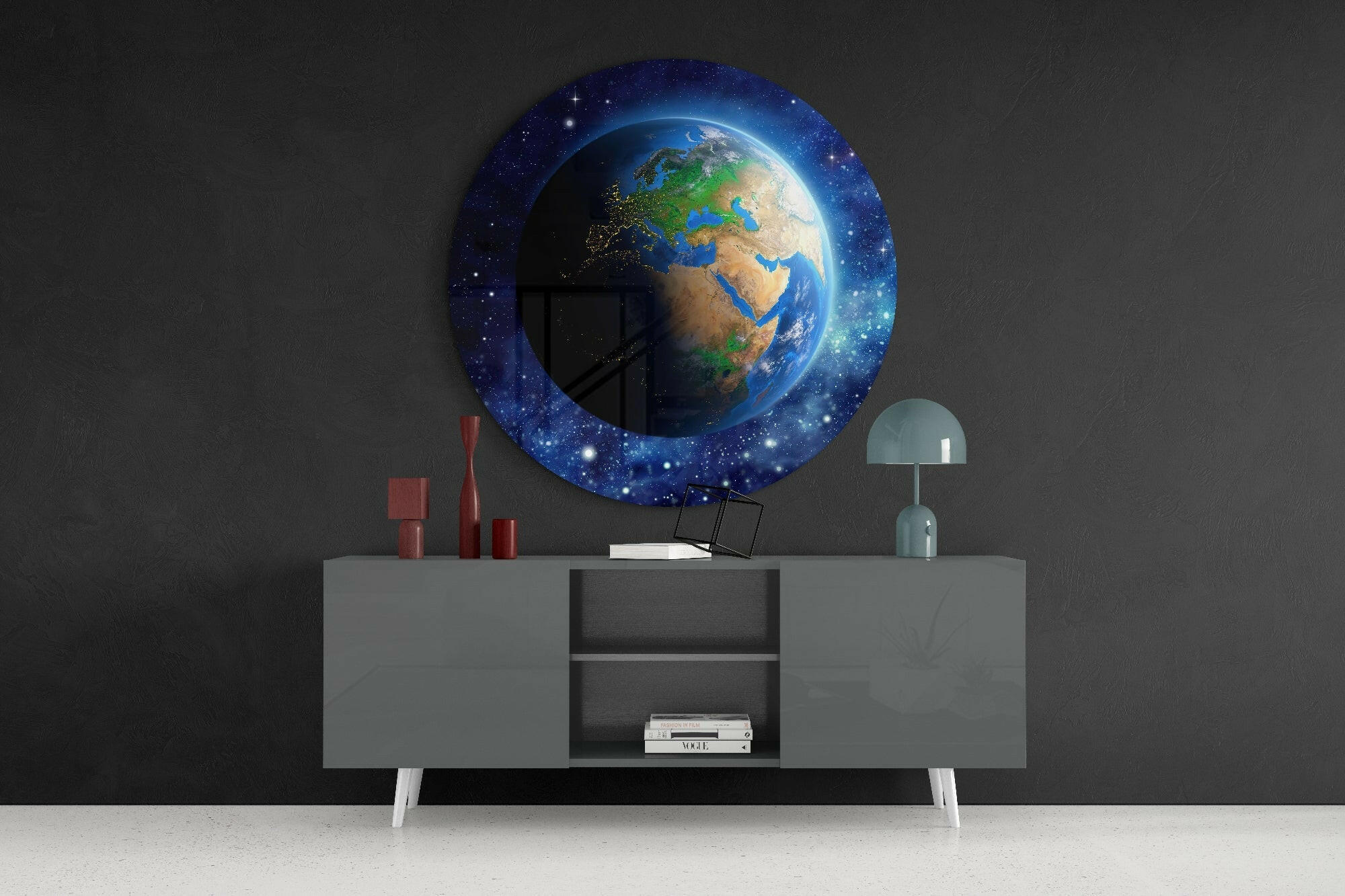 World Glass Wall Art.