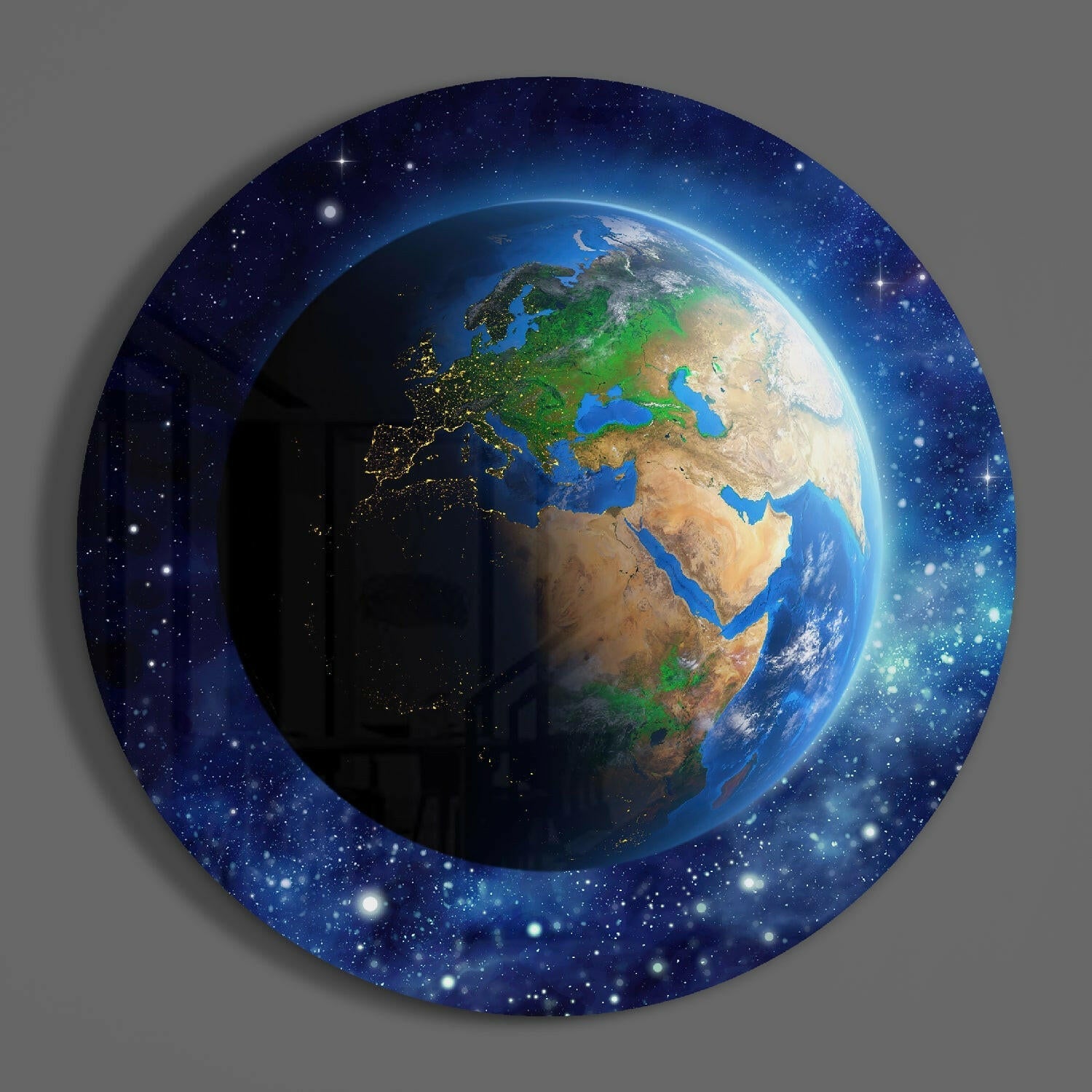 World Glass Wall Art.