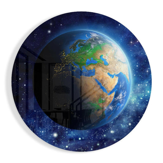 World Glass Wall Art.