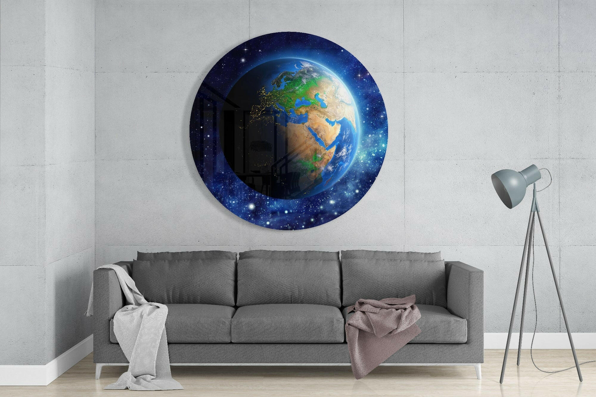 World Glass Wall Art.