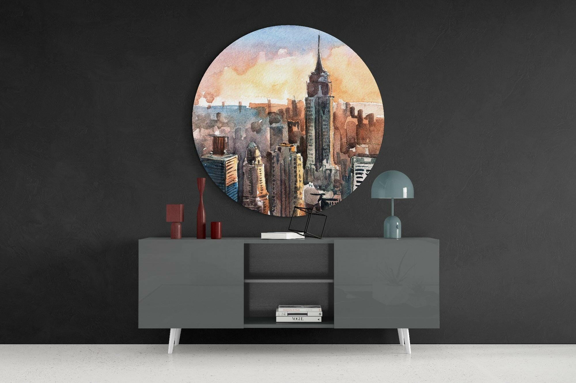 New York Glass Wall Art.