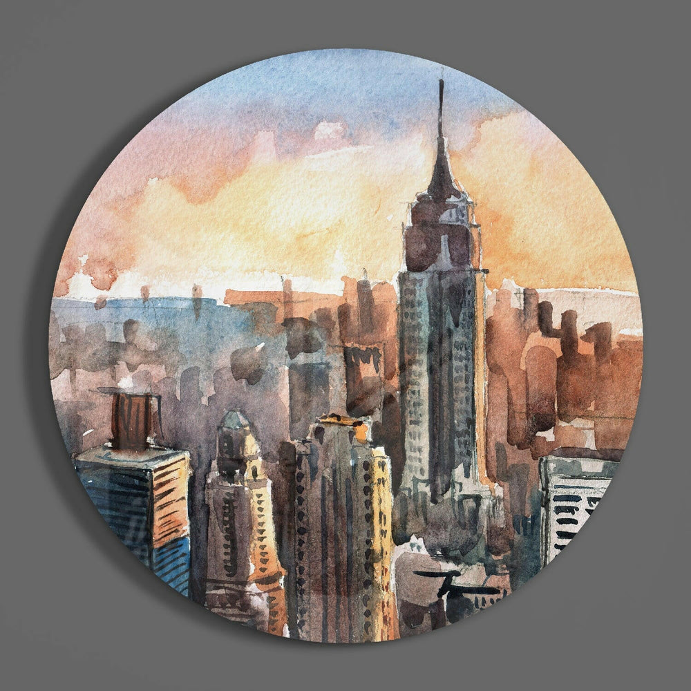 New York Glass Wall Art.