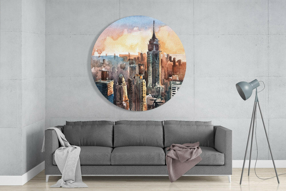 New York Glass Wall Art.