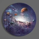 Planets Glass Wall Art.
