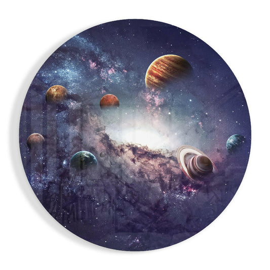 Planets Glass Wall Art.