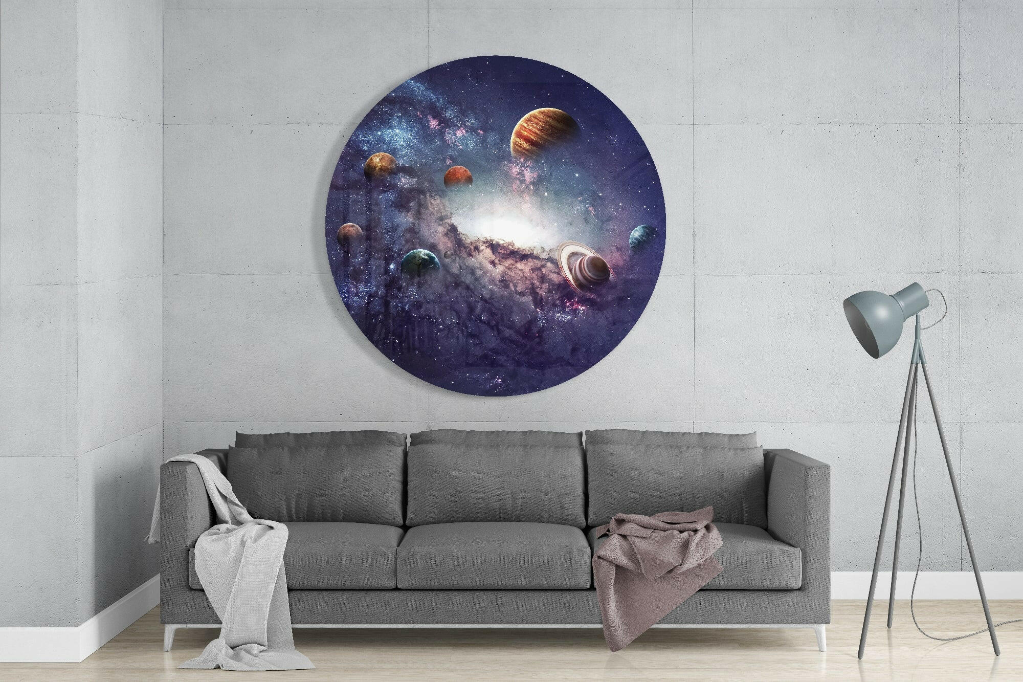 Planets Glass Wall Art.