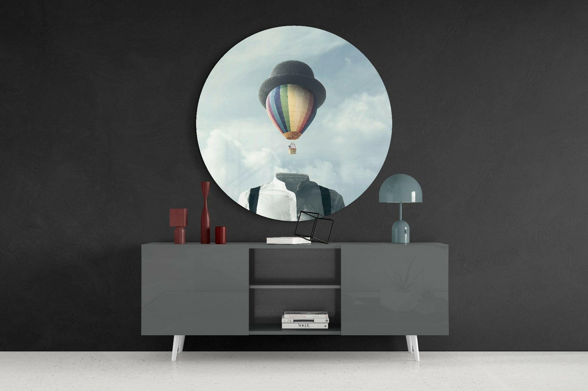 Balloon Head Glass Wall Art.