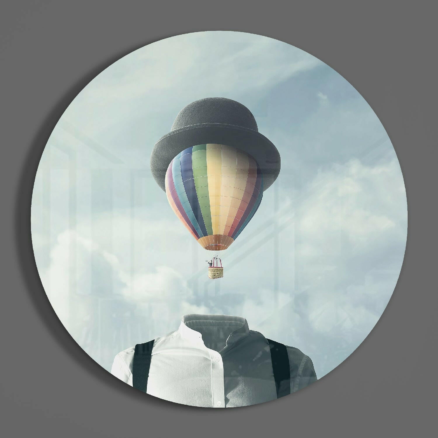 Balloon Head Glass Wall Art.