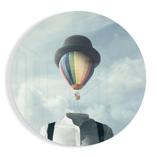 Balloon Head Glass Wall Art.