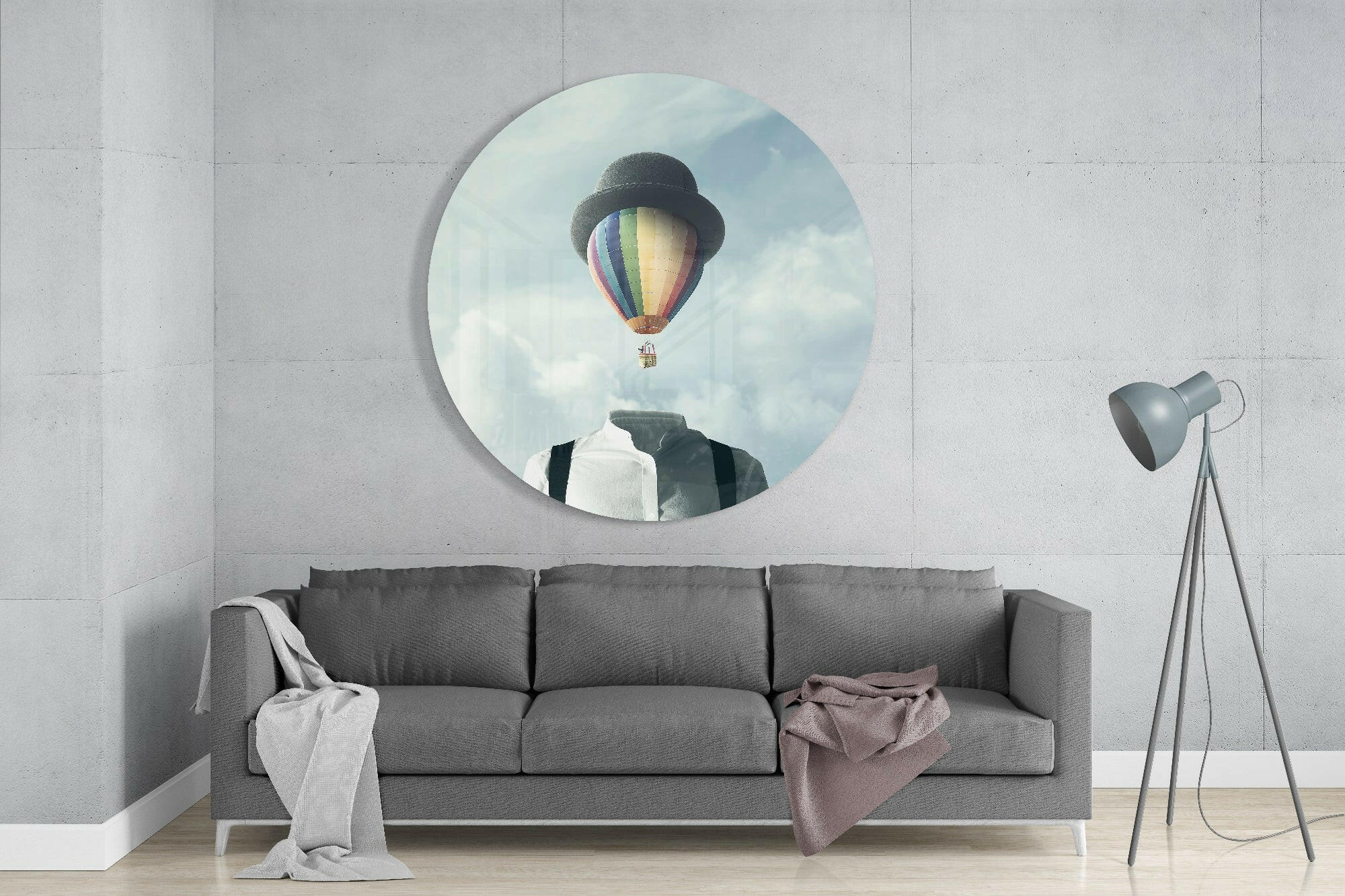 Balloon Head Glass Wall Art.