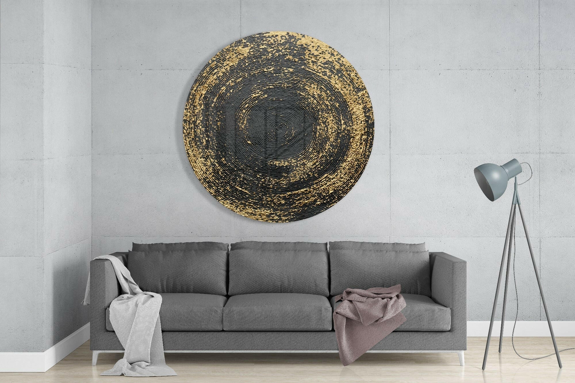 Abstract Loop Glass Wall Art.