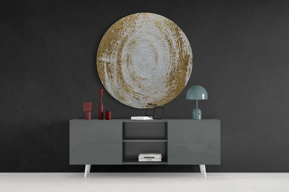 Abstract Loop Glass Wall Art.