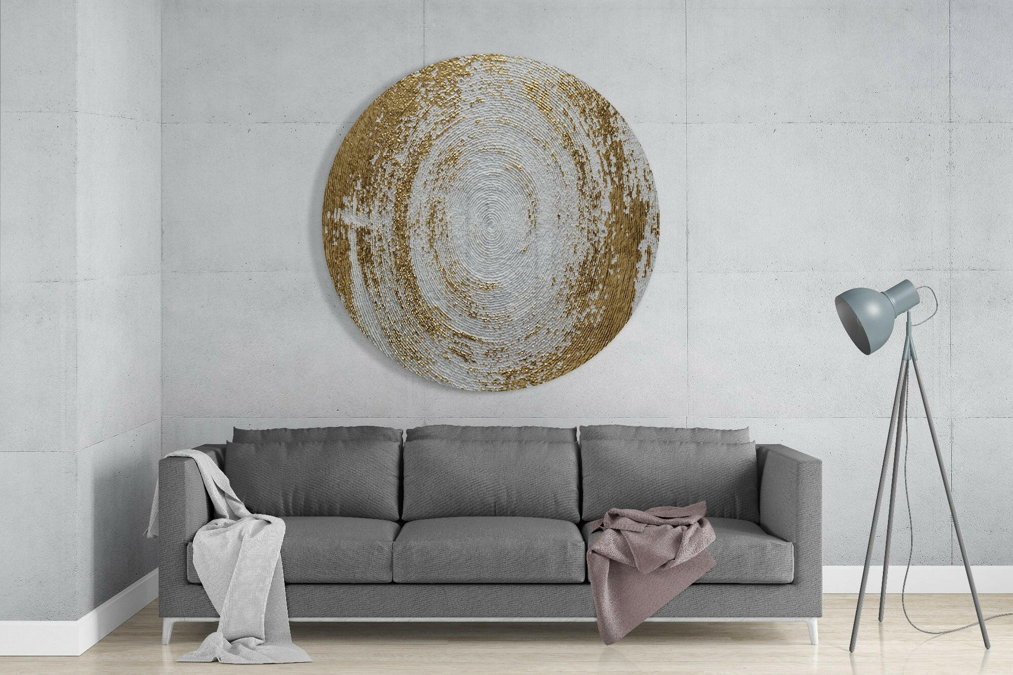 Abstract Loop Glass Wall Art.