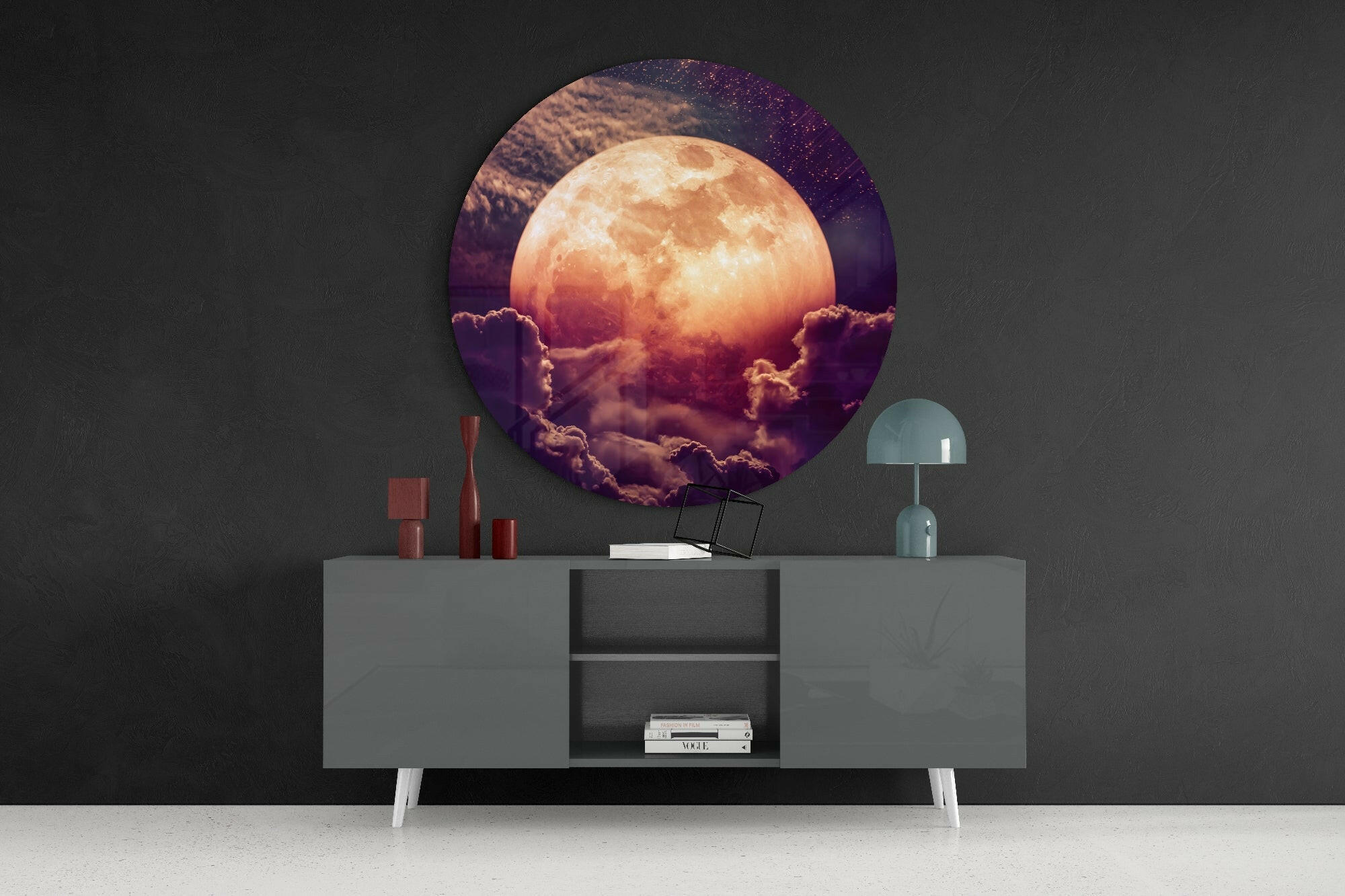Moon Glass Wall Art.