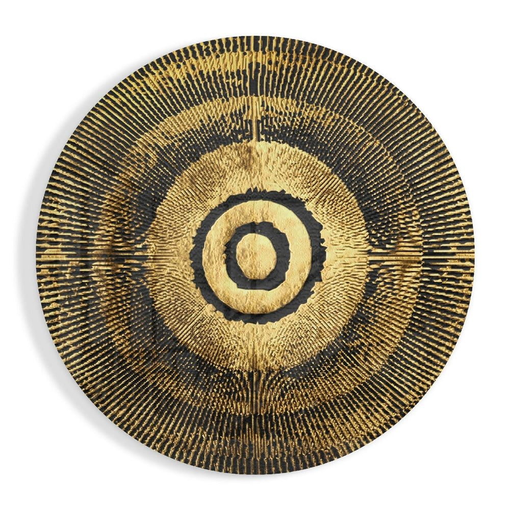 Abstract Loop Glass Wall Art.