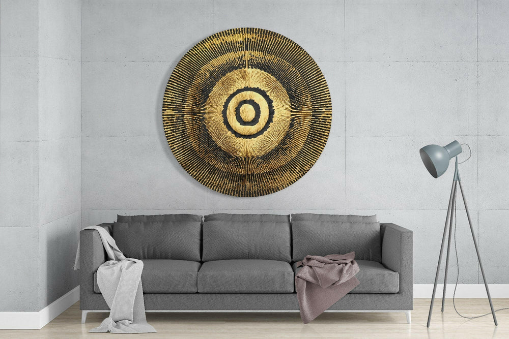 Abstract Loop Glass Wall Art.