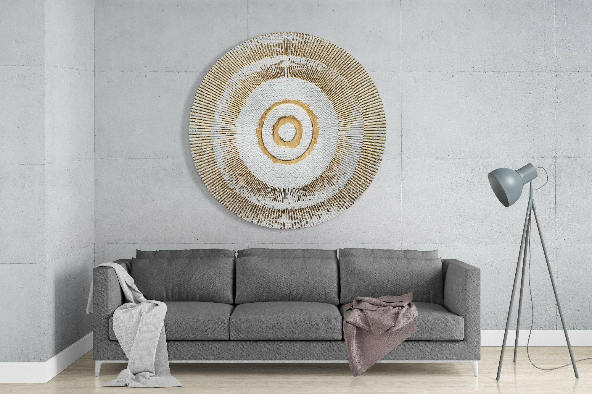 Abstract Loop Glass Wall Art.