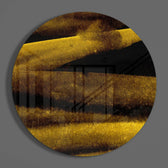 Yellow Abstract Glass Wall Art.