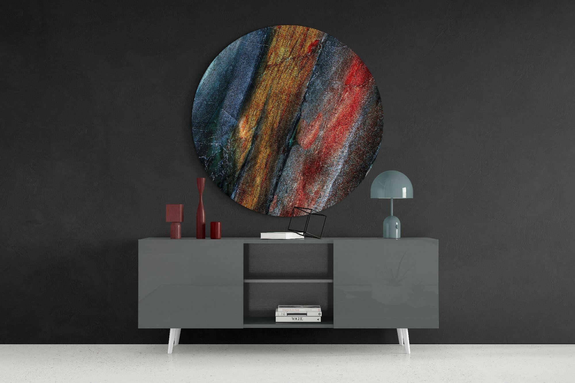 Abstract Glass Wall Art.