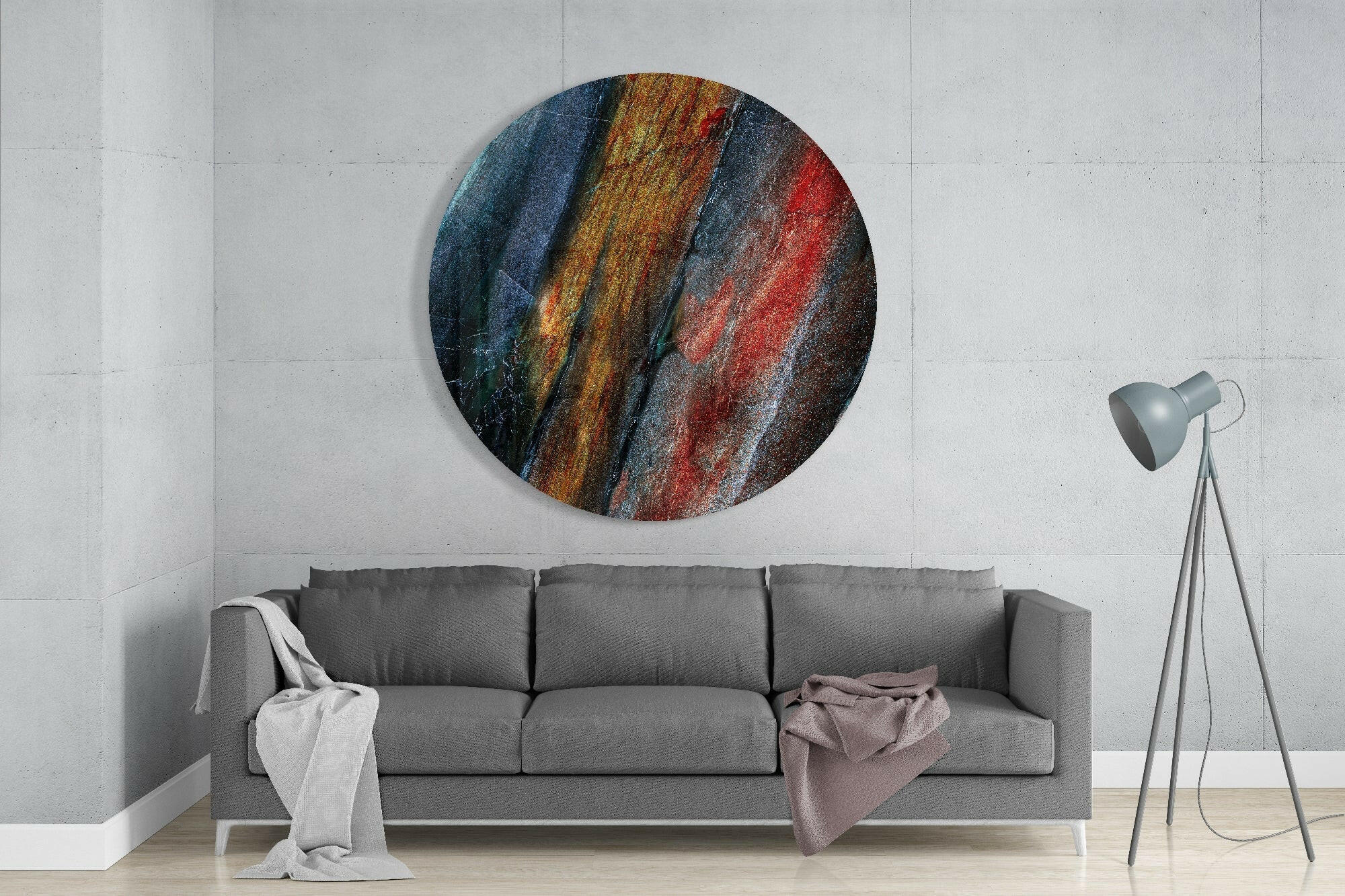 Abstract Glass Wall Art.