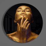 Gold Woman Glass Wall Art.