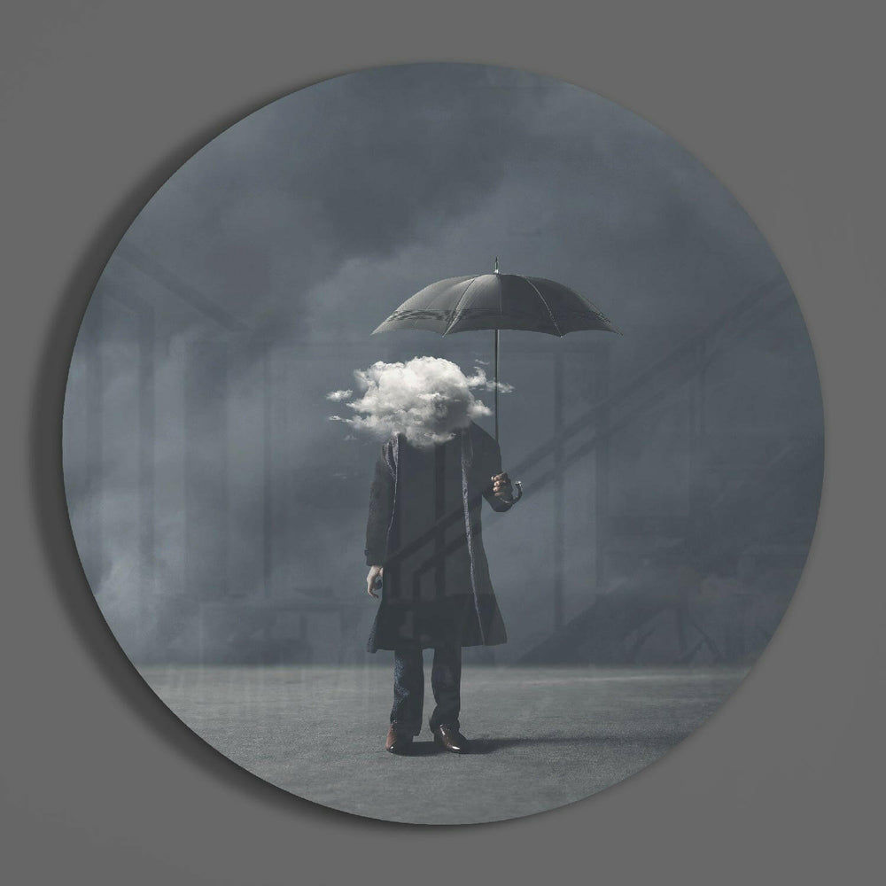 Storm in Thoughts Glass Wall Art.