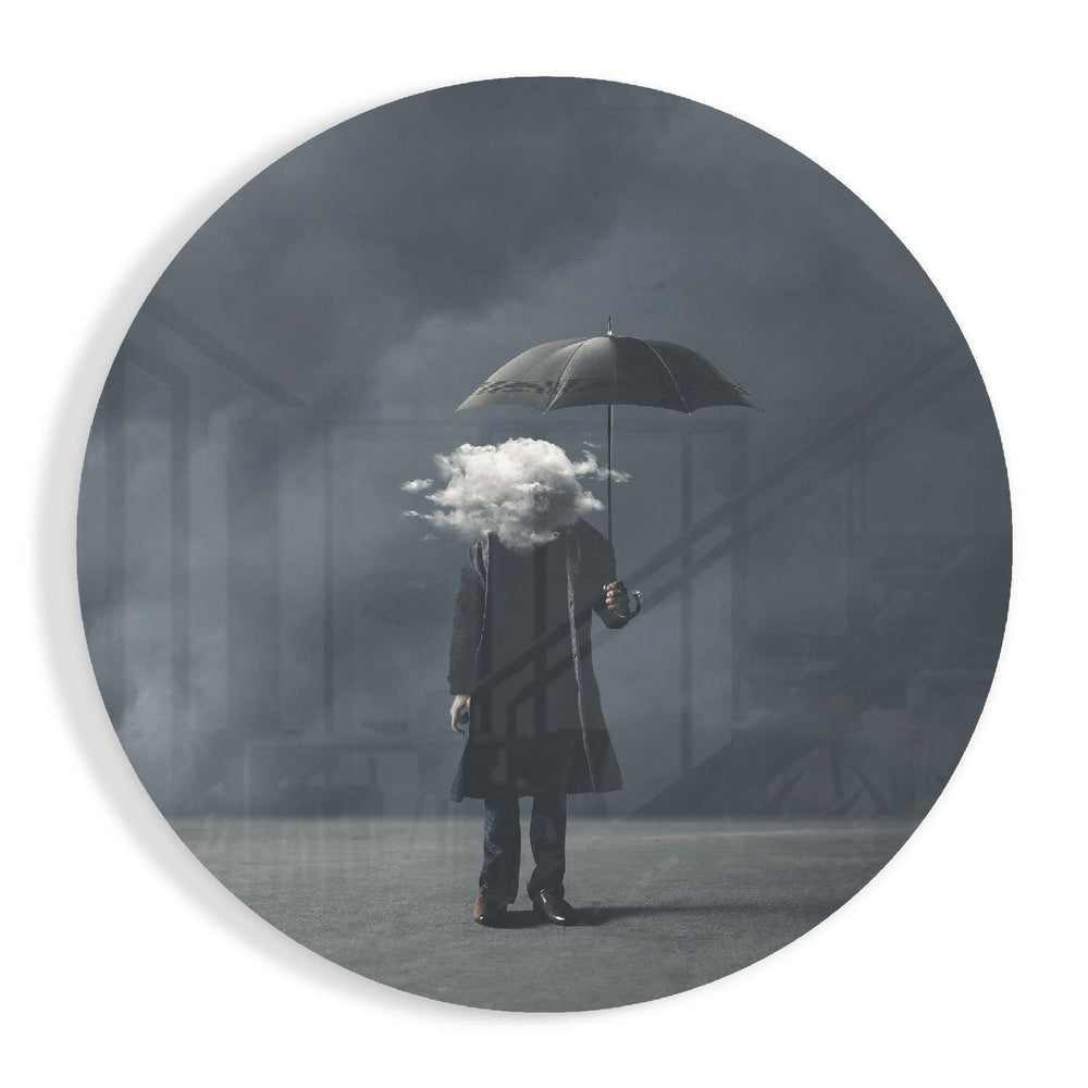 Storm in Thoughts Glass Wall Art.
