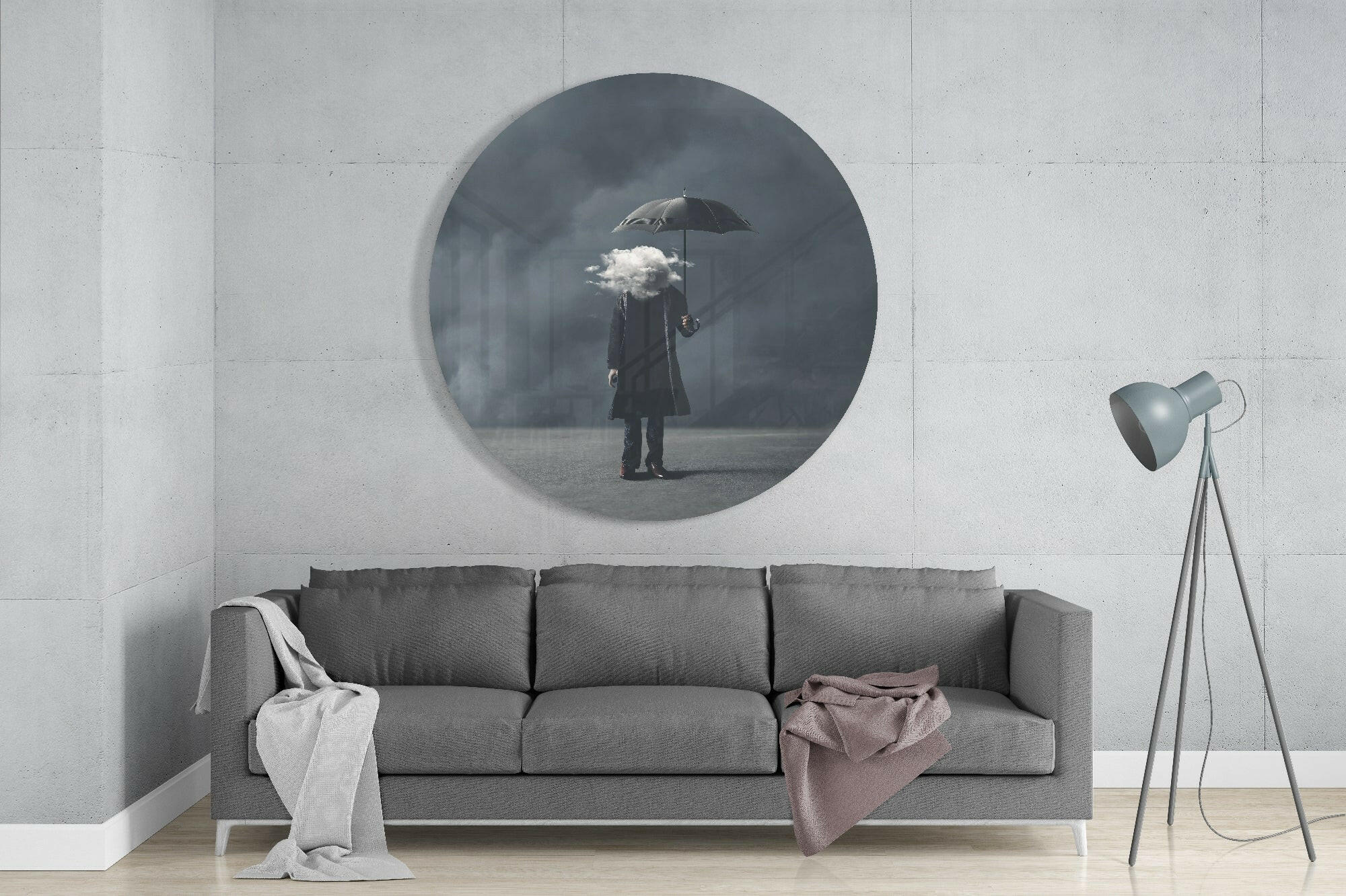 Storm in Thoughts Glass Wall Art.