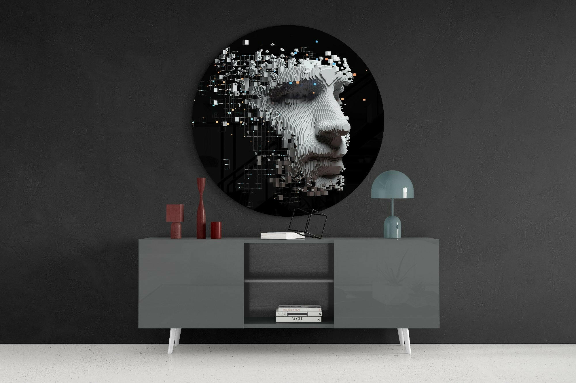 Being Human Glass Wall Art.