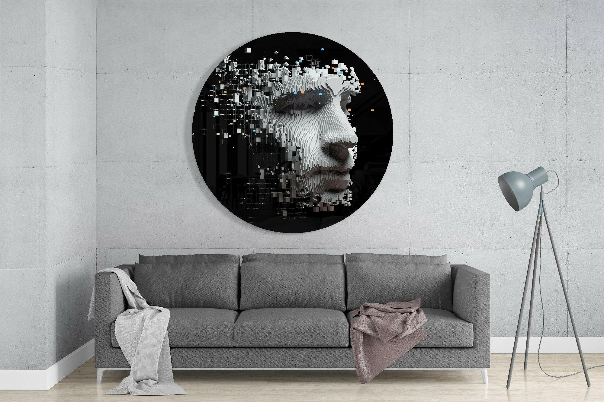 Being Human Glass Wall Art.