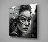 Woman Warrior Glass Wall Art  || Designer Collection - Insigne Art 