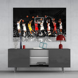 NBA All Stars Glass Wall Art
