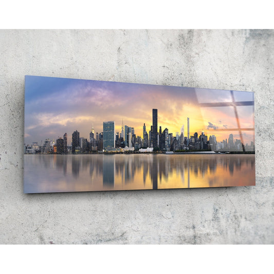 Nyc Glass Wall Art (36"x14").
