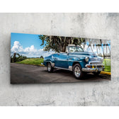 Classic Car Glass Wall Art (36"x14").