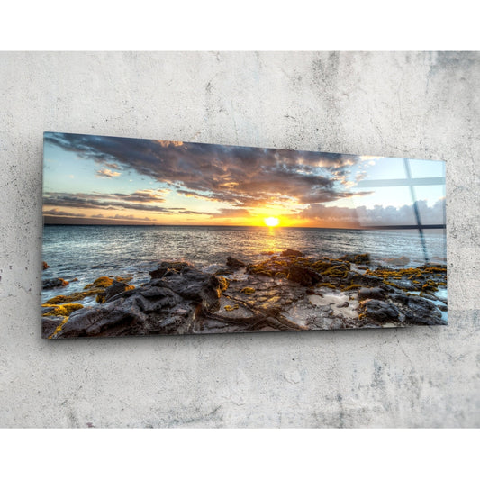Sunset Glass Wall Art (36"x14").