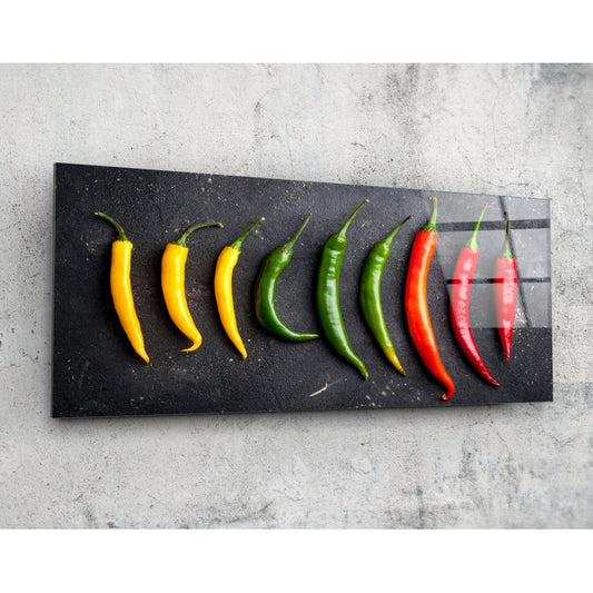 Pepper Glass Wall Art (36"x14").