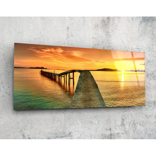 Dock Glass Wall Art (36"x14").