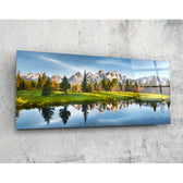 Spring Glass Wall Art (36"x14").