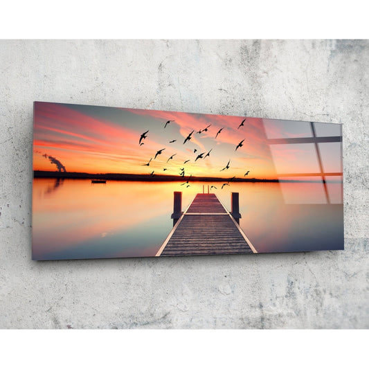 Dock Glass Wall Art (36"x14").