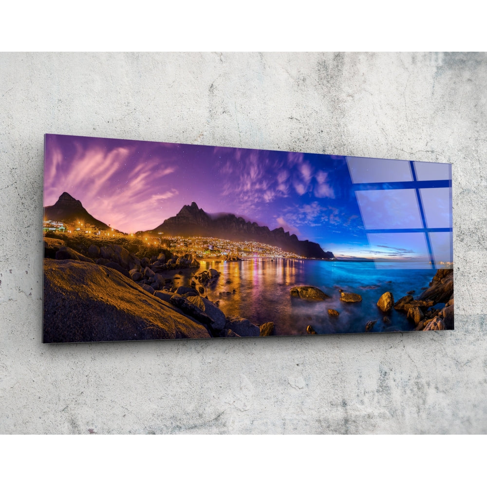 City Lights Glass Wall Art (36"x14")