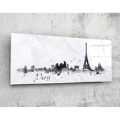Paris Glass Wall Art (36"x14").
