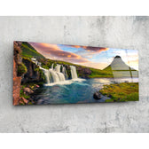 Waterfall Glass Wall Art (36"x14").